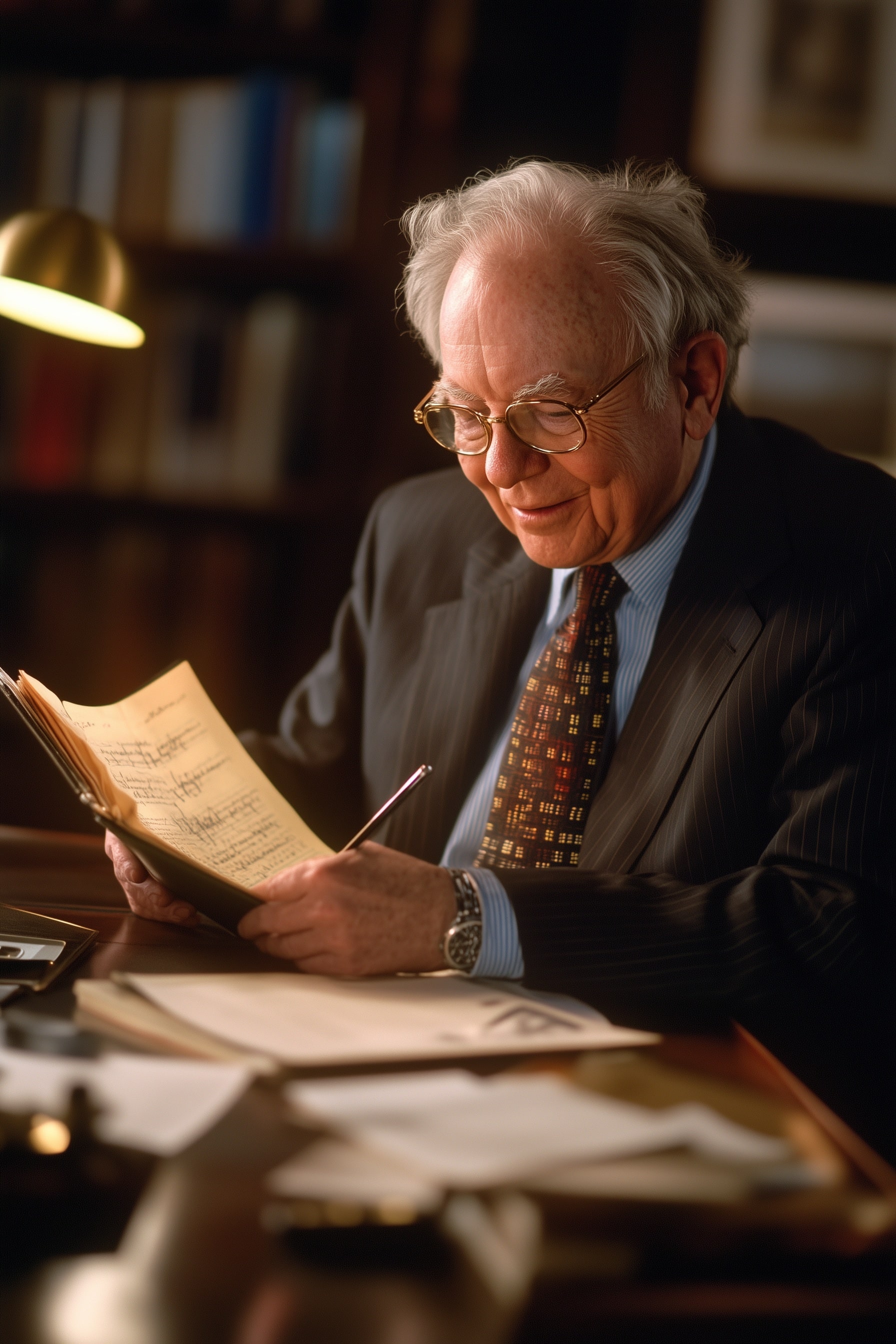 Warren Buffet Reading financials